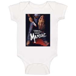 Maniac Classic 80s Slasher Horror Movie Poster Baby One Piece Maniac Classic 80s Slasher Horror Movie Poster Baby One Piece