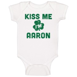 Kiss Me I'm Aaron Funny St Patricks Day Irish Beer Drinking Baby One P Kiss Me I'm Aaron Funny St Patricks Day Irish Beer Drinking Baby One P