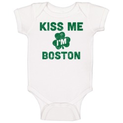 Kiss Me I'm Boston Funny St Patricks Day Irish Beer Drinking Baby One Kiss Me I'm Boston Funny St Patricks Day Irish Beer Drinking Baby One