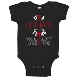 It's A Letham Thing You Wouldn't Understand England City Baby One Piec It's A Letham Thing You Wouldn't Understand England City Baby One Piec