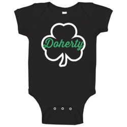 Doherty Ireland Lucky Clover Custom Irish Last Name St Patricks Day Ba Doherty Ireland Lucky Clover Custom Irish Last Name St Patricks Day Ba