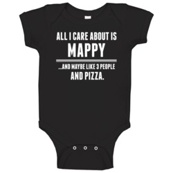 Mappy All I Care About Is Video Game Fan Baby One Piece Mappy All I Care About Is Video Game Fan Baby One Piece