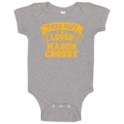 This Guy Loves Mason Crosby Green Bay Football Sports Athlete Baby One This Guy Loves Mason Crosby Green Bay Football Sports Athlete Baby One
