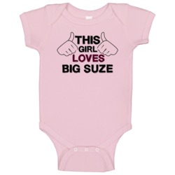 This Girl Big Suze Peep Show Baby One Piece This Girl Big Suze Peep Show Baby One Piece
