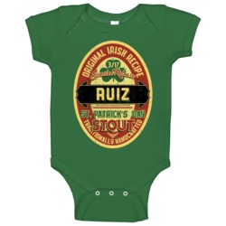 Ruiz Original Irish Stout Beer Label St Patricks Day Last Name Baby On Ruiz Original Irish Stout Beer Label St Patricks Day Last Name Baby On