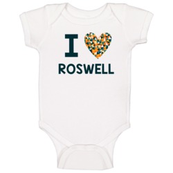 I Love Roswell Favorite Tv Show Baby One Piece I Love Roswell Favorite Tv Show Baby One Piece