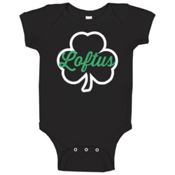 Loftus Ireland Lucky Clover Custom Irish Last Name St Patricks Day Bab Loftus Ireland Lucky Clover Custom Irish Last Name St Patricks Day Bab