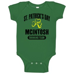 Mcintosh Irish Last Name Beer Drinking Team St Patricks Day Baby One P Mcintosh Irish Last Name Beer Drinking Team St Patricks Day Baby One P