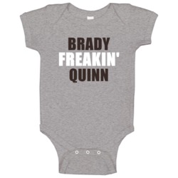 Brady Quinn Freakin Sports Football Cleveland Baby One Piece Brady Quinn Freakin Sports Football Cleveland Baby One Piece