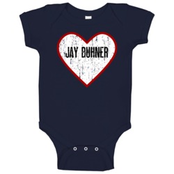Jay Buhner Seattle Baseball Player Heart Distressed Style Fan Baby One Jay Buhner Seattle Baseball Player Heart Distressed Style Fan Baby One