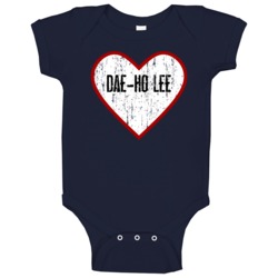 Dae-ho Lee Seattle Baseball Player Heart Distressed Style Fan Baby One Dae-ho Lee Seattle Baseball Player Heart Distressed Style Fan Baby One
