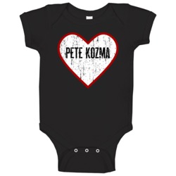 Pete Kozma St Louis Baseball Player Heart Distressed Style Fan Baby On Pete Kozma St Louis Baseball Player Heart Distressed Style Fan Baby On