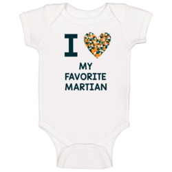 I Love My Favorite Martian Favorite Tv Show Baby One Piece I Love My Favorite Martian Favorite Tv Show Baby One Piece