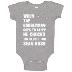 Sean Rash Kansas Sports Boogeyman Funny Fear Baby One Piece Sean Rash Kansas Sports Boogeyman Funny Fear Baby One Piece