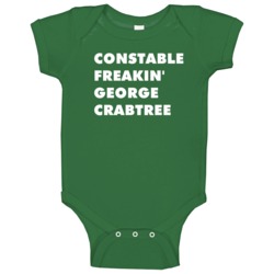 Constable Freakin' George Crabtree Murdoch Mysteries Baby One Piece Constable Freakin' George Crabtree Murdoch Mysteries Baby One Piece