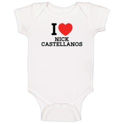 I Heart Nick Castellanos Detroit Baseball Player Classic Baby One Piec I Heart Nick Castellanos Detroit Baseball Player Classic Baby One Piec