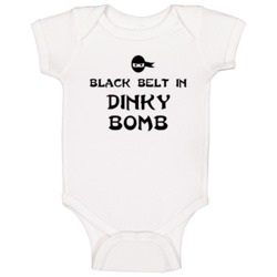 Black Belt In Dinky Bomb Funny Video Game Baby One Piece Black Belt In Dinky Bomb Funny Video Game Baby One Piece