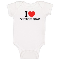 I Heart Victor Diaz New York Baseball Player Classic Baby One Piece I Heart Victor Diaz New York Baseball Player Classic Baby One Piece