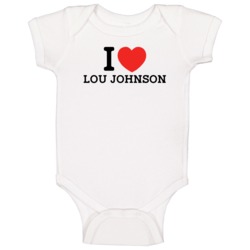 I Heart Lou Johnson Los Angeles Baseball Player Classic Baby One Piece I Heart Lou Johnson Los Angeles Baseball Player Classic Baby One Piece