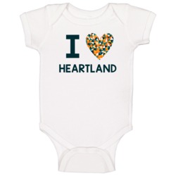 I Love Heartland Favorite Tv Show Baby One Piece I Love Heartland Favorite Tv Show Baby One Piece
