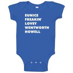 Eunice Freakin' Lovey Wentworth Howell Gilligan's Island Baby One Piec Eunice Freakin' Lovey Wentworth Howell Gilligan's Island Baby One Piec