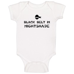 Black Belt In Nightshade Funny Video Game Baby One Piece Black Belt In Nightshade Funny Video Game Baby One Piece