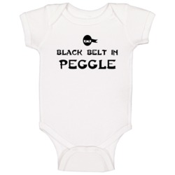 Black Belt In Peggle Funny Video Game Baby One Piece Black Belt In Peggle Funny Video Game Baby One Piece