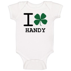 Handy Michigan I Heart Love Irish Green Clover Baby One Piece Handy Michigan I Heart Love Irish Green Clover Baby One Piece