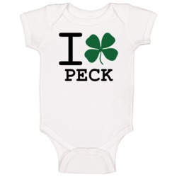 Peck Michigan I Heart Love Irish Green Clover Baby One Piece Peck Michigan I Heart Love Irish Green Clover Baby One Piece