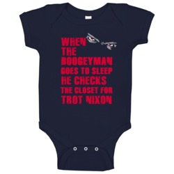 Trot Nixon Cleveland Baseball Sports Boogeyman Baby One Piece Trot Nixon Cleveland Baseball Sports Boogeyman Baby One Piece