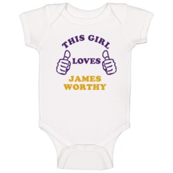 James Worthy This Girl Loves Basketball Hockey Baseball Football Baby James Worthy This Girl Loves Basketball Hockey Baseball Football Baby