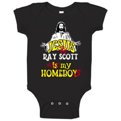 Ray Scott Detriot Michigan Detriot Sports Jesus Homeboy Baby One Piece Ray Scott Detriot Michigan Detriot Sports Jesus Homeboy Baby One Piece