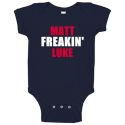Matt Luke Cleveland Baseball Sports Freakin Baby One Piece Matt Luke Cleveland Baseball Sports Freakin Baby One Piece