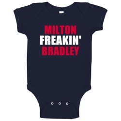 Milton Bradley Cleveland Baseball Sports Freakin Baby One Piece Milton Bradley Cleveland Baseball Sports Freakin Baby One Piece