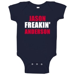 Jason Anderson Cleveland Baseball Sports Freakin Baby One Piece Jason Anderson Cleveland Baseball Sports Freakin Baby One Piece