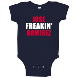 Jose Ramirez Cleveland Baseball Sports Freakin Baby One Piece Jose Ramirez Cleveland Baseball Sports Freakin Baby One Piece