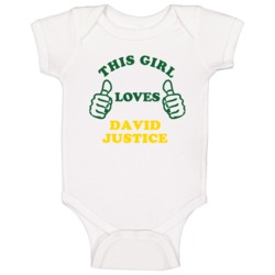 David Justice This Girl Loves Basketball Hockey Baseball Football Baby
