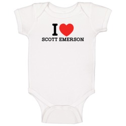 I Heart Scott Emerson Oakland Baseball Player Classic Baby One Piece I Heart Scott Emerson Oakland Baseball Player Classic Baby One Piece