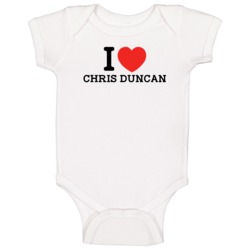 I Heart Chris Duncan St Louis Baseball Player Classic Baby One Piece