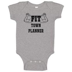 Fit Town Planner Funny Essential Workout Baby One Piece