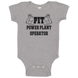 Fit Power Plant Operator Funny Essential Workout Baby One Piece