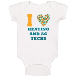 I Heart Heating And Ac Techs Popular Occupation Baby One Piece