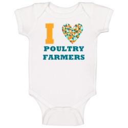 I Heart Poultry Farmers Popular Occupation Baby One Piece