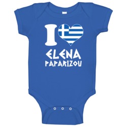 Elena Paparizou Greek Greece Actor Sports I Love Baby One Piece Elena Paparizou Greek Greece Actor Sports I Love Baby One Piece
