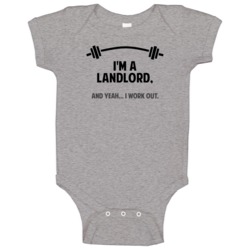 Landlord Funny Workout Personalized Baby One Piece Landlord Funny Workout Personalized Baby One Piece