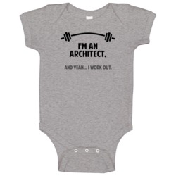 Architect Funny Workout Personalized Baby One Piece Architect Funny Workout Personalized Baby One Piece