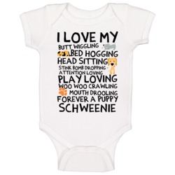 Schweenie I Love My Dog Breed Funny Custom Family Pet Lover Unisex Bab Schweenie I Love My Dog Breed Funny Custom Family Pet Lover Unisex Bab