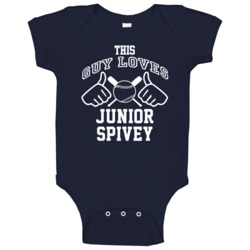 This Guy Loves Junior Spivey Milwaukee Baseball Player Classic Baby On This Guy Loves Junior Spivey Milwaukee Baseball Player Classic Baby On