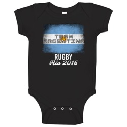 Argentina Rugby Rio 2016 Olympic Team Flag Baby One Piece Argentina Rugby Rio 2016 Olympic Team Flag Baby One Piece