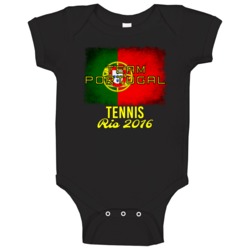 Portugal Tennis Rio 2016 Olympic Team Flag Baby One Piece Portugal Tennis Rio 2016 Olympic Team Flag Baby One Piece